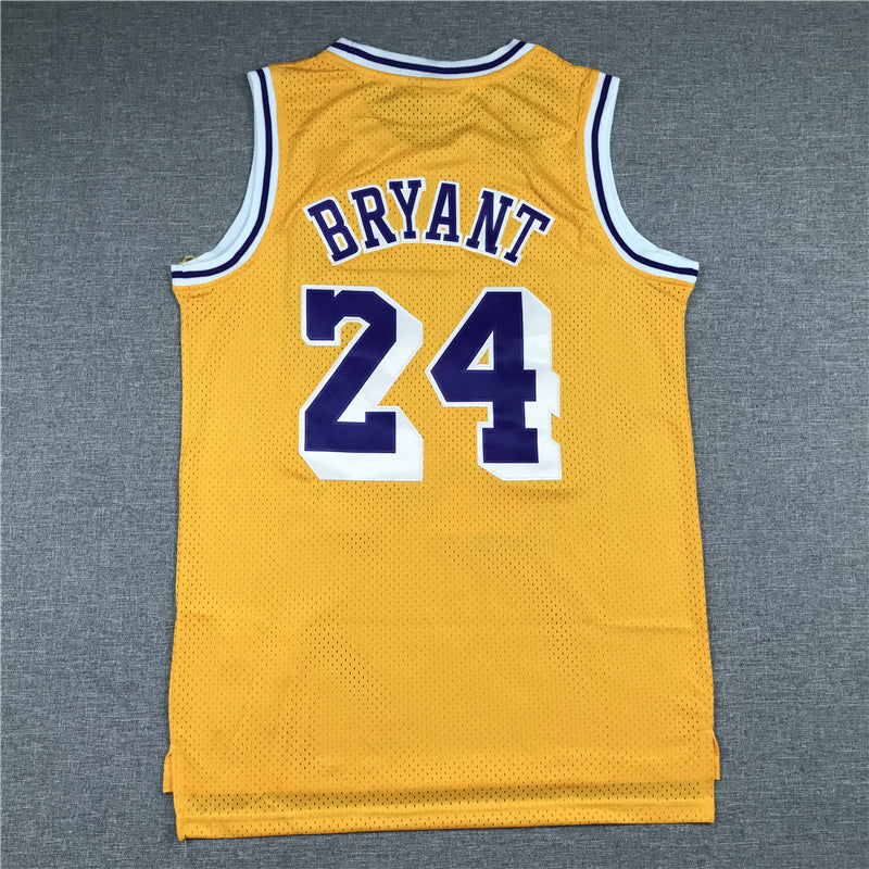 Los Angeles Lakers Bryant Giallo Retro 24 MagliesportHD