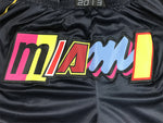 Pantaloncino Miami Heat Nero Con Tasche