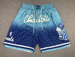 Pantaloncino Charlotte Hornets Con Tasche Azzurro