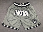 Pantaloncino Brooklyn Nets Con Tasche Grigio