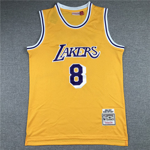 Los Angeles Lakers Bryant Giallo Retro #8